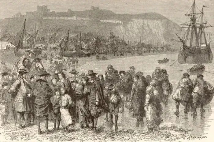 Framed Print : French Huguenots Flee Framed Print : French Huguenots Flee