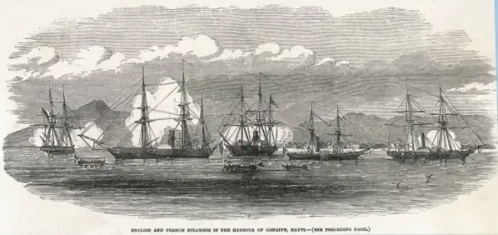 Framed Print : French Steamers  /  Haiti