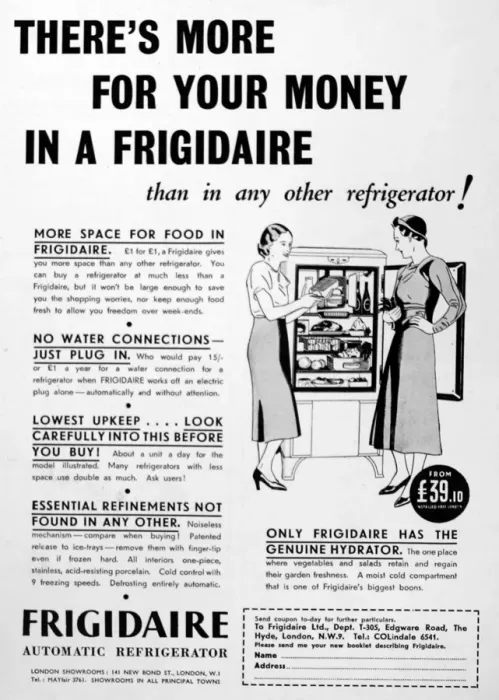 Framed Print : Frigidaire advertisement