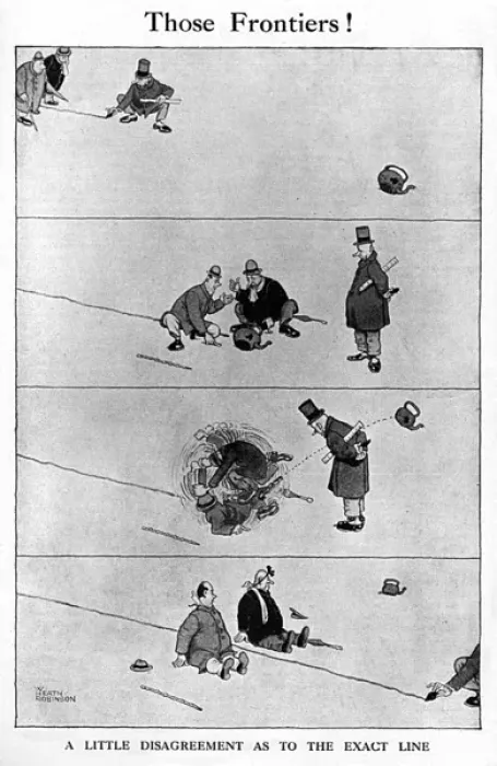 Framed Print : Those Frontiers by William Heath Robinson, post WW1