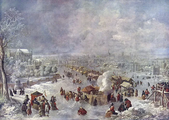 Framed Print : Frost Fair by Jan Griffier the Elder Framed Print : Frost Fair by Jan Griffier the Elder