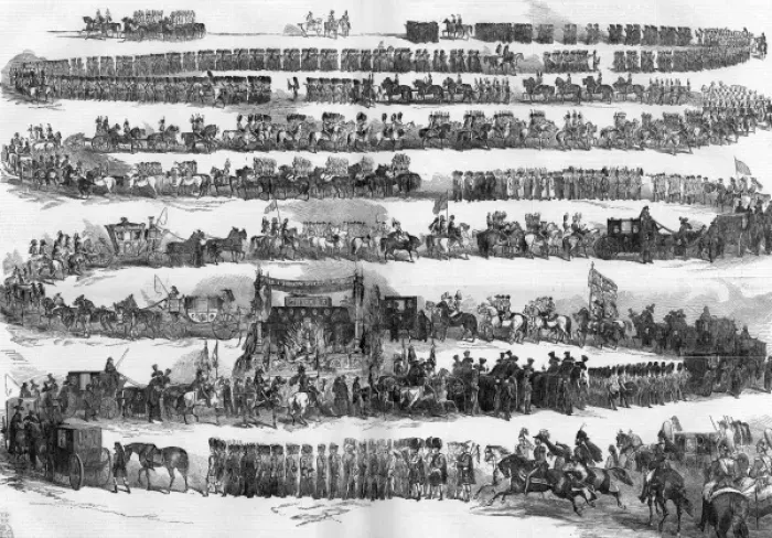 Framed Print : Funeral procession of the Duke of Wellington