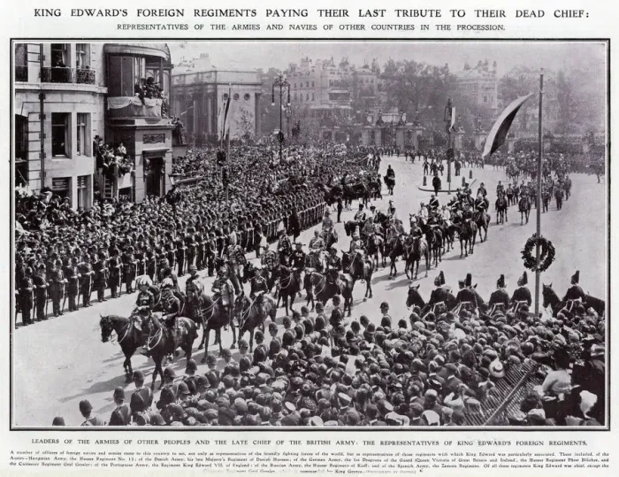 Framed Print : Funeral procession of King Edward VII 1910 Framed Print : Funeral procession of King Edward VII 1910