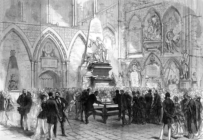Framed Print : Funerals Charles Dickens Death 1870 People Paying