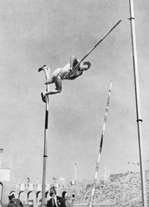 Framed Print : G Jefferson fails at pole vault, 1932 Olympics Framed Print : G Jefferson fails at pole vault, 1932 Olympics