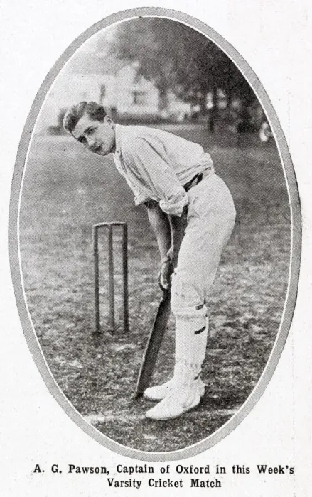 Framed Print : A G Pawson - Captain of Oxford University Cricket Team for the 1910 Varisty match against Framed Print : A G Pawson - Captain of Oxford University Cricket Team for the 1910 Varisty match against
