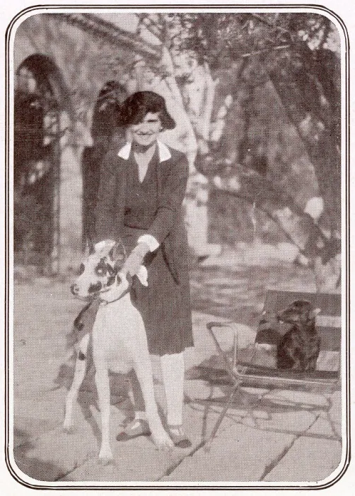 Framed Print : Gabrielle Coco Chanel seen at her villa, La Pausa, at Roquebrune, Cap Martin, near Monte Carlo in the company of her two dogs, Gigot and Dax. Date: 1931 Framed Print : Gabrielle Coco Chanel seen at her villa, La Pausa, at Roquebrune, Cap Martin, near Monte Carlo in the company of her two dogs, Gigot and Dax. Date: 1931