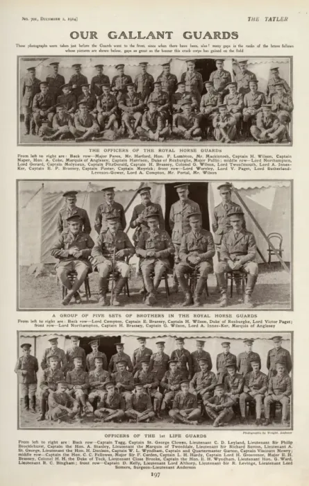 Framed Print : Our Gallant Guards featured in The Tatler, December 1914
