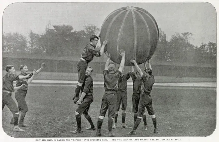 Framed Print : A game of pushball between Anerley and Crystal Palace at the Crystal Palace sports Framed Print : A game of pushball between Anerley and Crystal Palace at the Crystal Palace sports