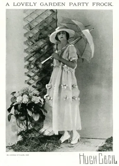 Framed Print : A garden party frock by Lucile, 1920 Framed Print : A garden party frock by Lucile, 1920