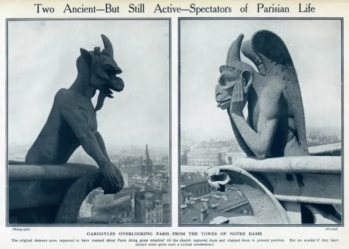 Framed Print : Two gargoyles on Notre Dame Cathedral, Paris Framed Print : Two gargoyles on Notre Dame Cathedral, Paris
