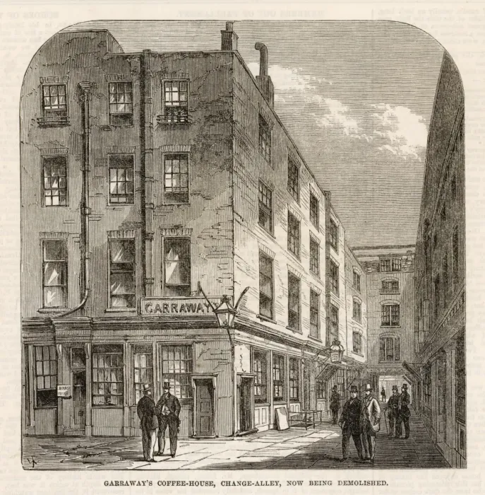 Framed Print : Garraways Coffee-House Framed Print : Garraways Coffee-House