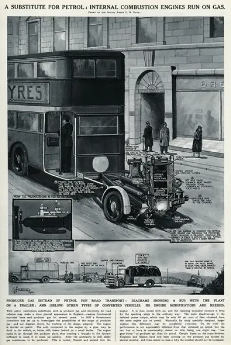 Framed Print : Gas-powered transport by G. H. Davis
