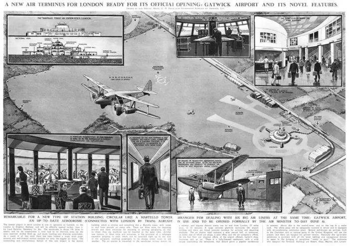 Framed Print : Gatwick airport, 1936 Framed Print : Gatwick airport, 1936