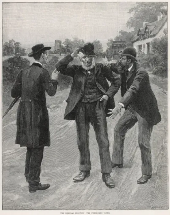 Framed Print : The General Election- The Perplexed Voter