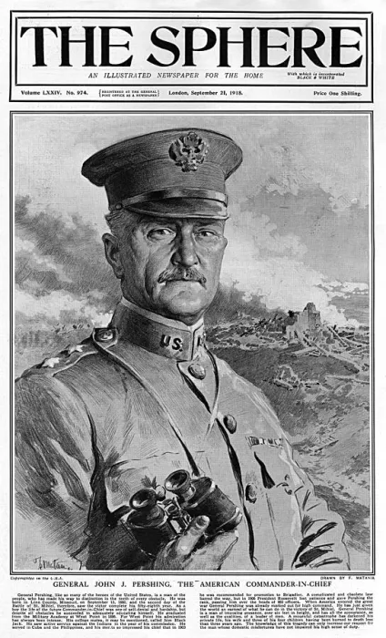 Framed Print : General John J. Pershing by Fortunino Matania