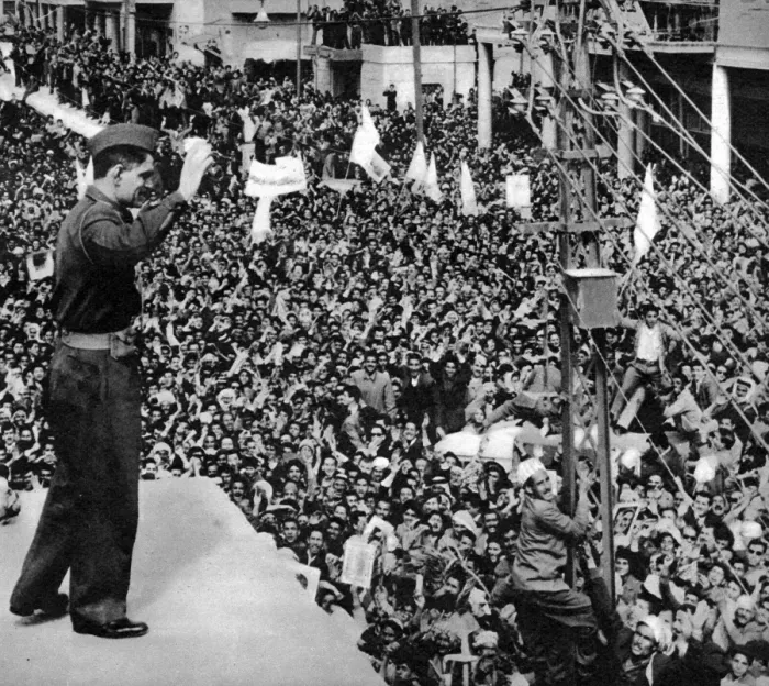 Framed Print : General Kassem, Prime Minister of Iraq addressing the crowds Framed Print : General Kassem, Prime Minister of Iraq addressing the crowds
