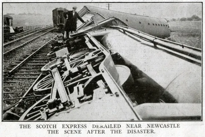 Framed Print : General Strike 1926: Flying Scotsman derailed Framed Print : General Strike 1926: Flying Scotsman derailed