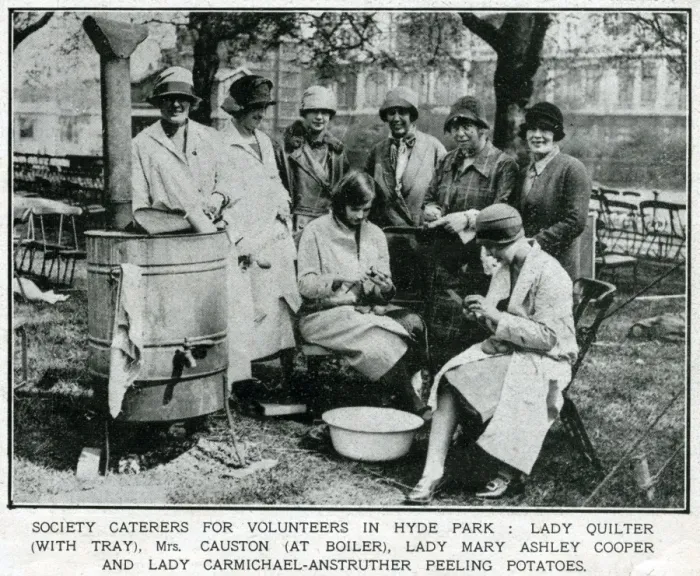 Framed Print : General Strike 1926: Society women volunteers