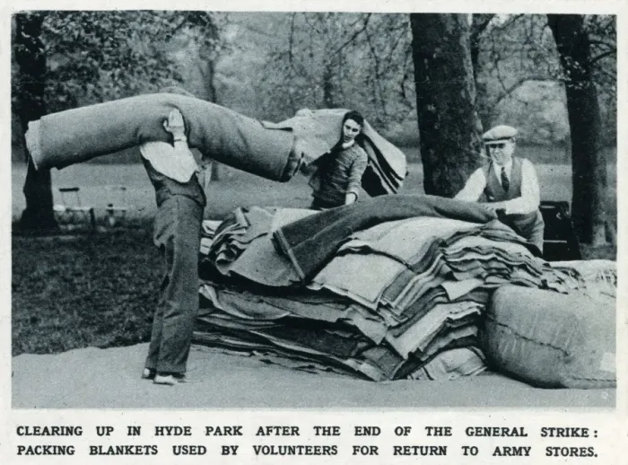 Framed Print : The General Strike - clearing up Hyde Park 1926 Framed Print : The General Strike - clearing up Hyde Park 1926