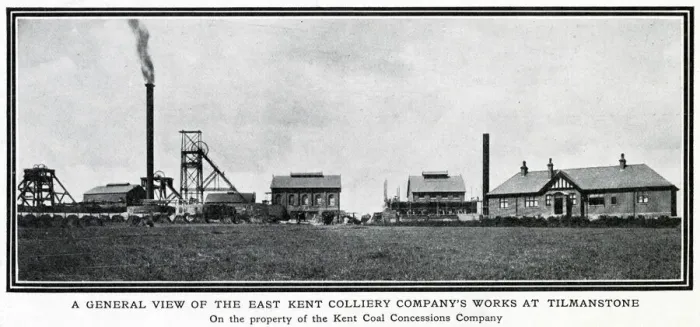 Framed Print : General view of the East Kent colliery Companys Works at Tilmanstone Framed Print : General view of the East Kent colliery Companys Works at Tilmanstone