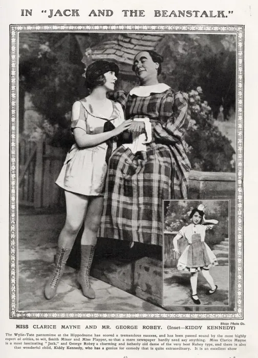 Framed Print : George Robey and Clarice Mayne as Dame Trot and Jack in the 1921-2 pantomime Framed Print : George Robey and Clarice Mayne as Dame Trot and Jack in the 1921-2 pantomime