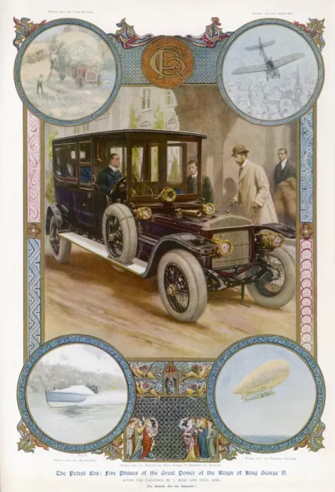 Framed Print : George V and Car Framed Print : George V and Car