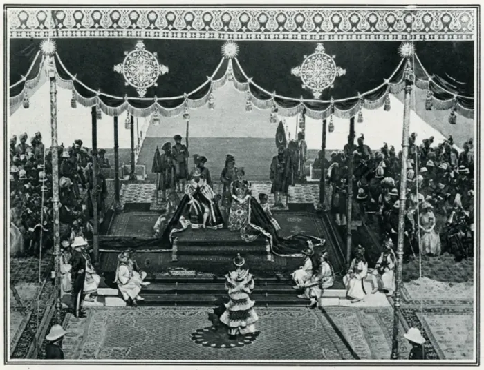 Framed Print : George V and Mary, Coronation Delhi, Durbar, India