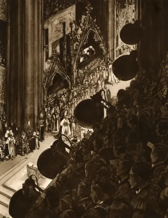 Framed Print : George VI Coronation filmed Framed Print : George VI Coronation filmed