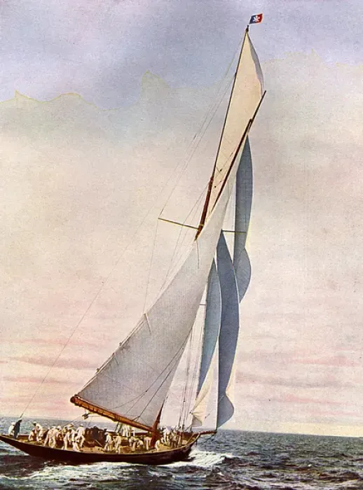 Framed Print : George Vs cutter racing yacht, Britannia Framed Print : George Vs cutter racing yacht, Britannia