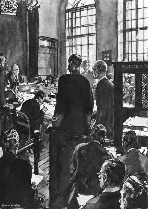 Framed Print : Gerald Lee Bevans first appearance in the Guildhall police Framed Print : Gerald Lee Bevans first appearance in the Guildhall police