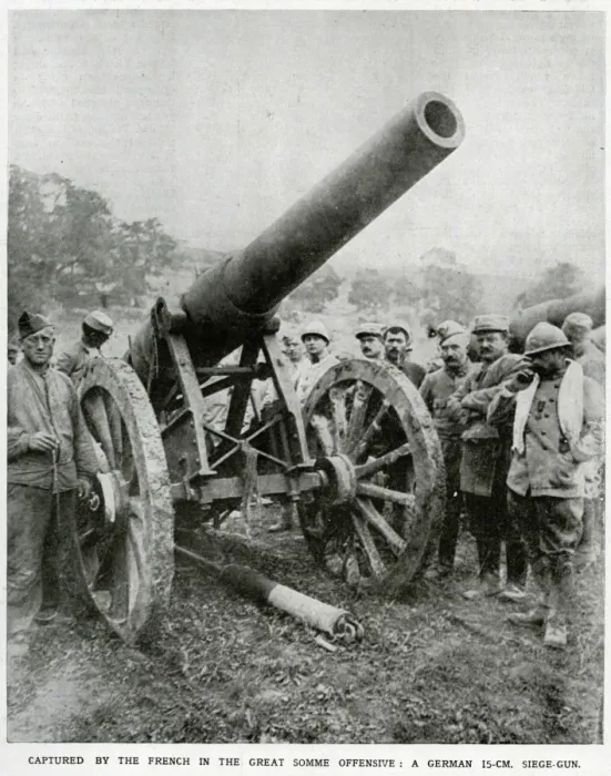 Framed Print : A German 15cm Siege gun Framed Print : A German 15cm Siege gun