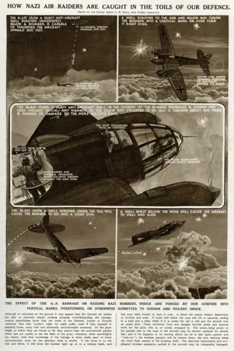 Framed Print : German air raiders caught out by G. H. Davis Framed Print : German air raiders caught out by G. H. Davis