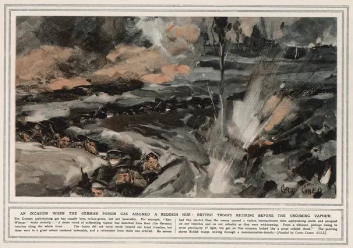 Framed Print : German Gas Attack