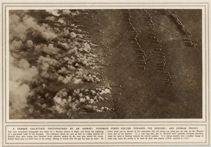 Framed Print : German gas attack on the Russian front Framed Print : German gas attack on the Russian front