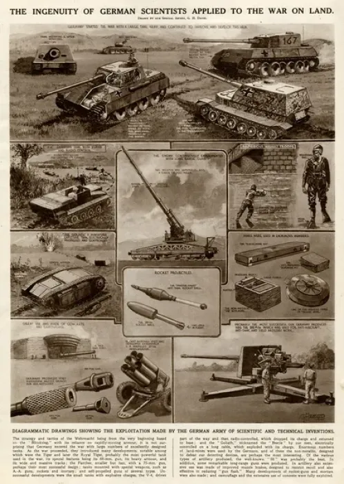 Framed Print : German inventions for war on land by G. H. Davis Framed Print : German inventions for war on land by G. H. Davis