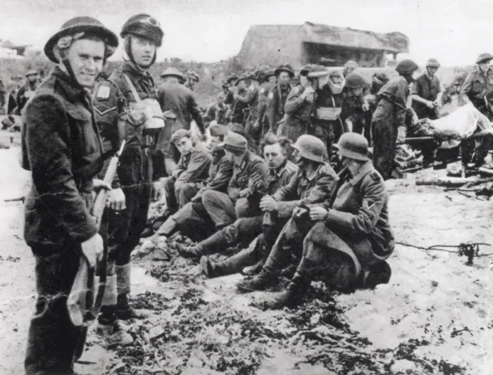 Framed Print : German Prisoners, Normandy; Second World War, 1944 Framed Print : German Prisoners, Normandy; Second World War, 1944