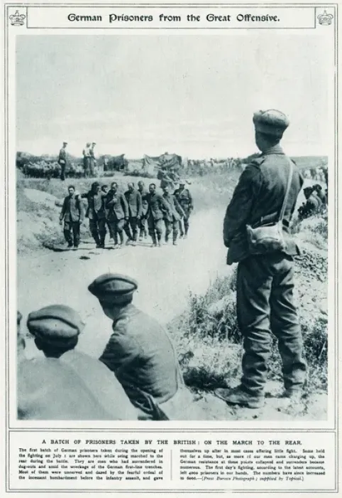 Framed Print : German Prisoners of War 1916 Framed Print : German Prisoners of War 1916