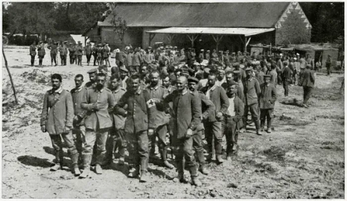 Framed Print : German Prisoners of War 1916 Framed Print : German Prisoners of War 1916