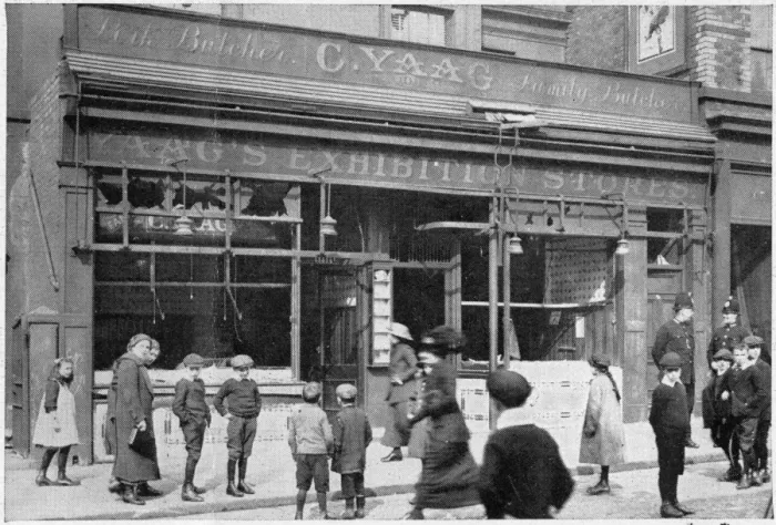 Framed Print : German shop wrecked in Liverpool Framed Print : German shop wrecked in Liverpool