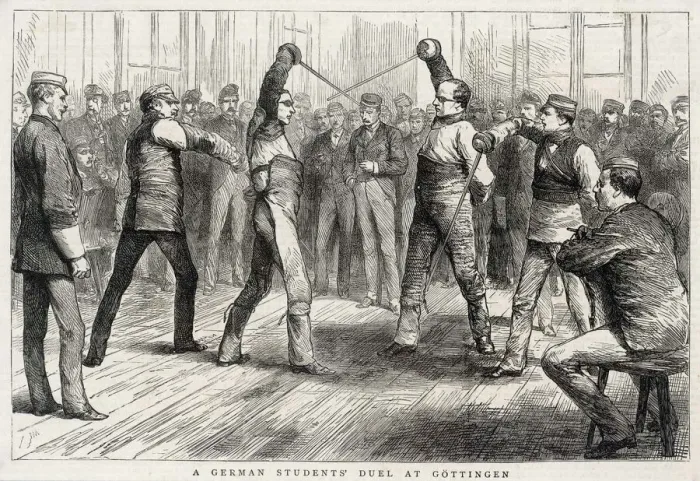 Framed Print : German Student Duel / 1880 Framed Print : German Student Duel / 1880