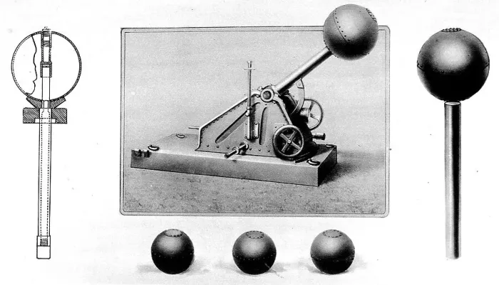 Framed Print : A German trench-mortar, which was introduced to the British Framed Print : A German trench-mortar, which was introduced to the British