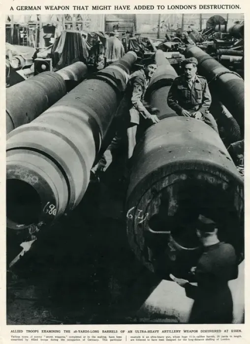 Framed Print : German weapons found in Essen 1945 Framed Print : German weapons found in Essen 1945