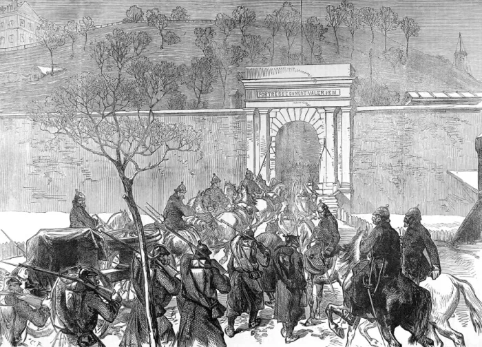 Framed Print : The Germans entering Mont Valerien; Franco-Prussian War, 187