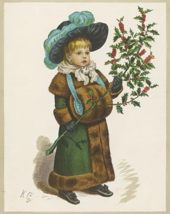 Framed Print : Girl with Holly Framed Print : Girl with Holly