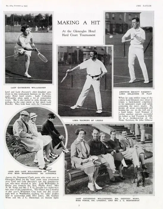 Framed Print : The Gleneagles Hotel Hard Court Tennis Tournament