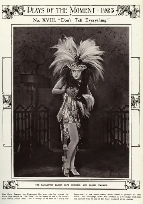 Framed Print : Gloria Swanson in 1923