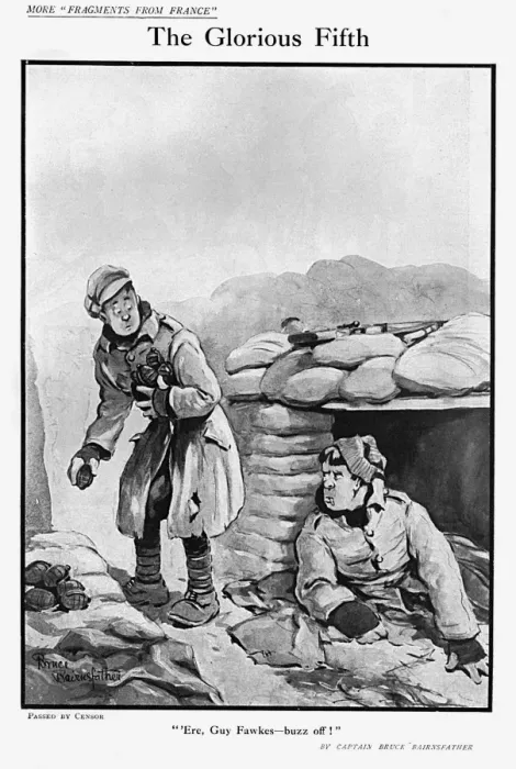 Framed Print : The Glorious Fifth by Bruce Bairnsfather Framed Print : The Glorious Fifth by Bruce Bairnsfather
