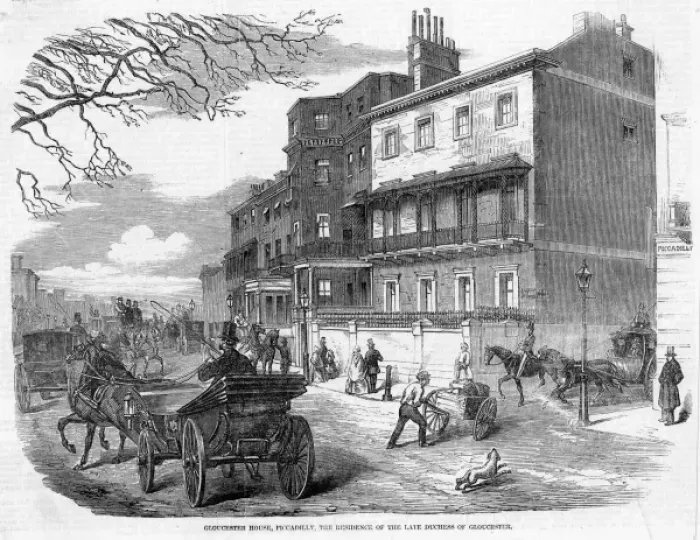 Framed Print : Gloucester House, Piccadilly, London Framed Print : Gloucester House, Piccadilly, London