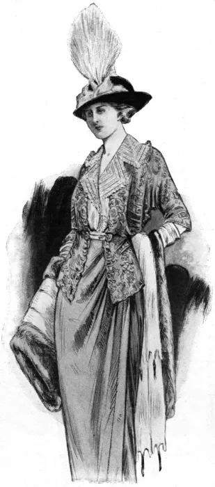Framed Print : Going Away gown and furs of the Duchess of Fife